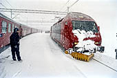 Norvegia altopiano dell'Hardanger, La stazione di Myrdal della Bergensbanen da dove si stacca la spettacolare Flamsbana. 